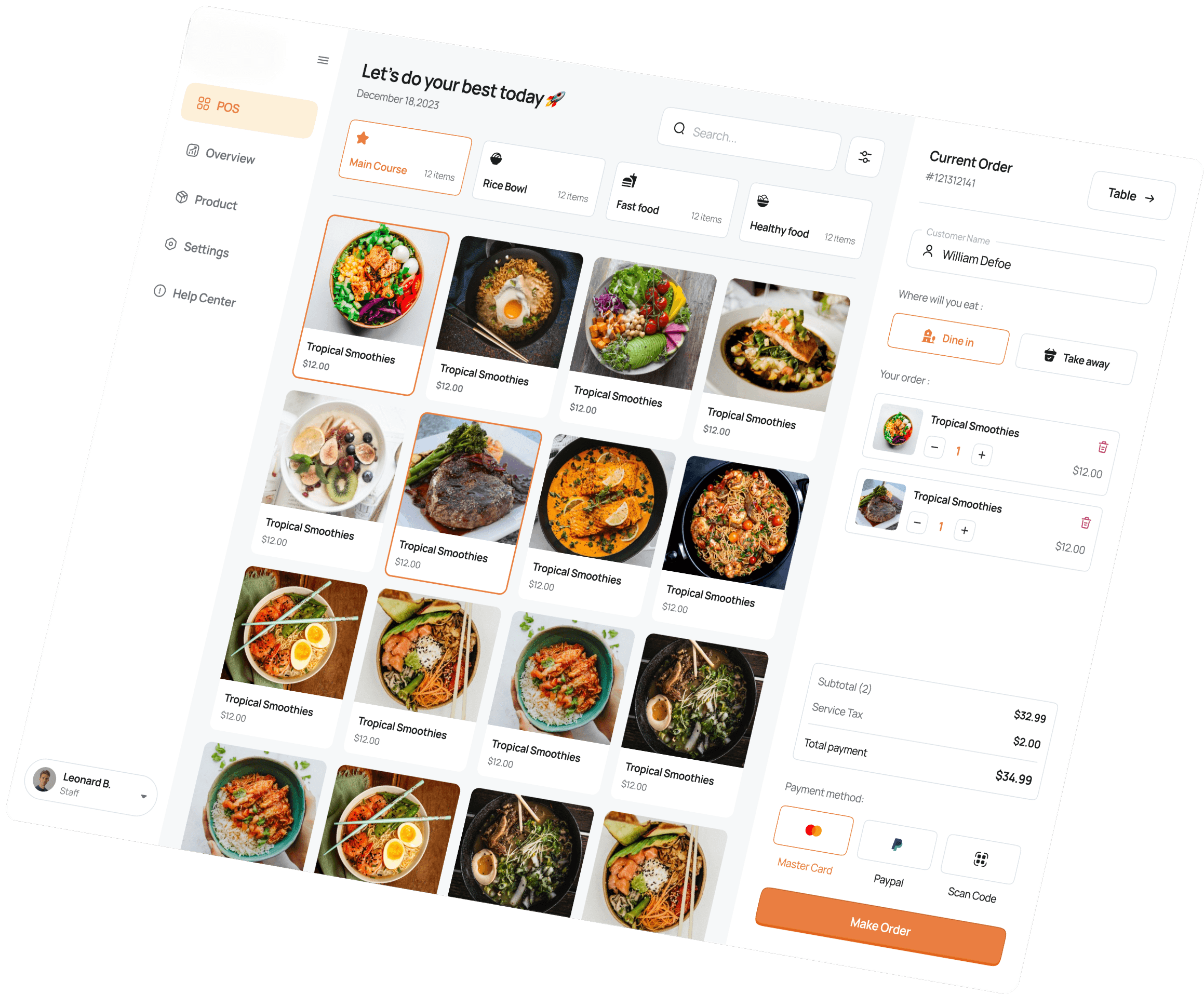 Vertex POS dashboard